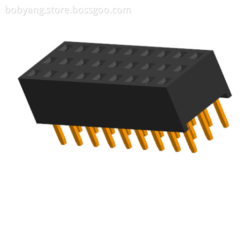 2.54mm Female Header Three Row Straight Type
